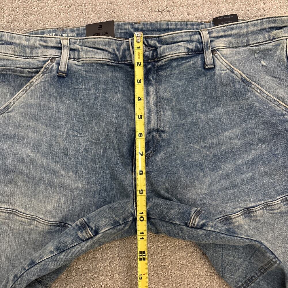 G-Star Raw 5620 3D Zip Knee Skinny Moto Jeans Men’s Blue Stretch Sz 38/34 NWT - Picture 7 of 11